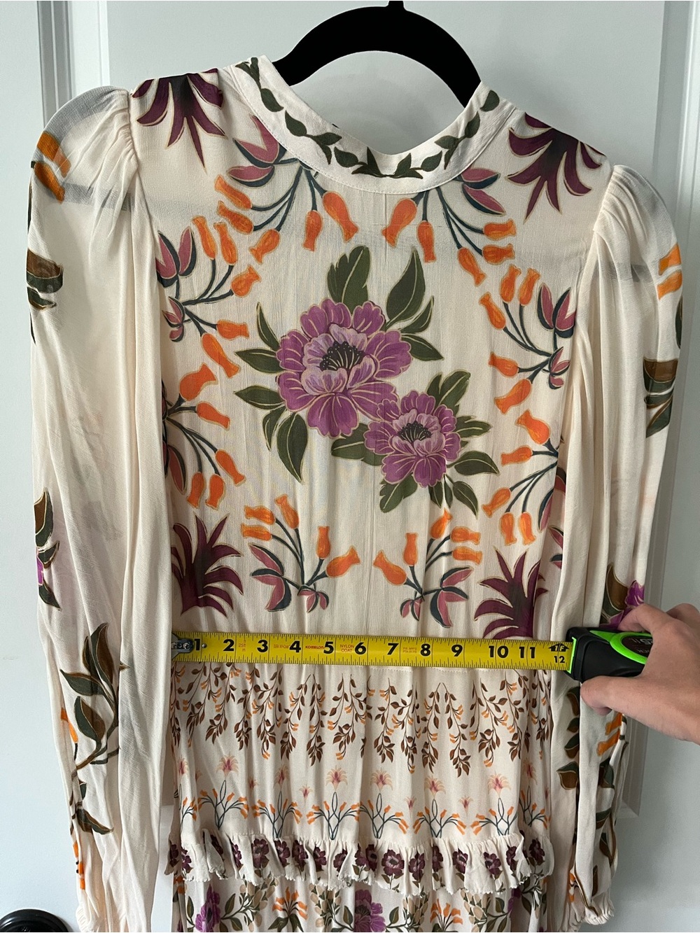 FARM Rio Cream Maxi Dress with Pink & Orange Floral Embroidery - Picture 5 of 8